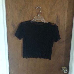 Brandy Melville Mesh Glitter crop top